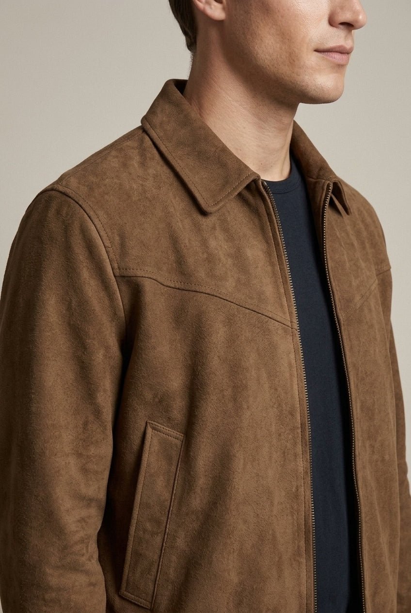 Kurtka Bomber Męska | Regularny krój z zamkiem i ściągaczami - Arkadya Outlet - Jackets