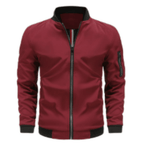 Kurtka Bomberka Męska | Pełne Zapięcie na Zamek i Prążkowany Kołnierz - Arkadya Outlet - Jackets