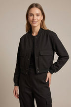 Kurtka Damska Bomber | Luźny Krój z Guzikami z Przodu - Arkadya Outlet - Jackets