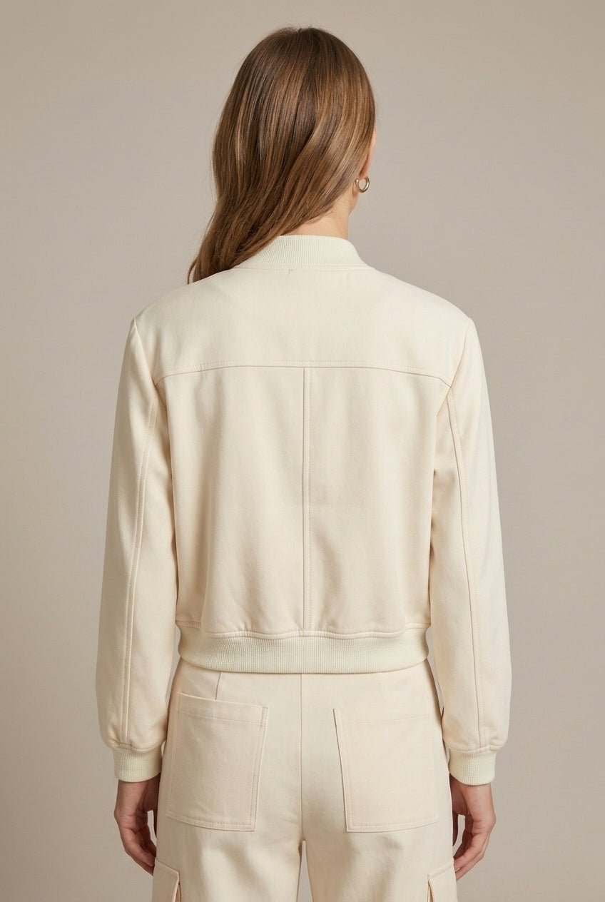 Kurtka Damska Bomber | Luźny Krój z Guzikami z Przodu - Arkadya Outlet - Jackets