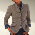 Kurtka Damska | Dopasowany Krój z Guzikami z Przodu - Arkadya Outlet - Jackets