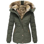 Kurtka Damska | Dopasowany Krój z Podszytą Kapturem na Zimę - Arkadya Outlet - Jackets