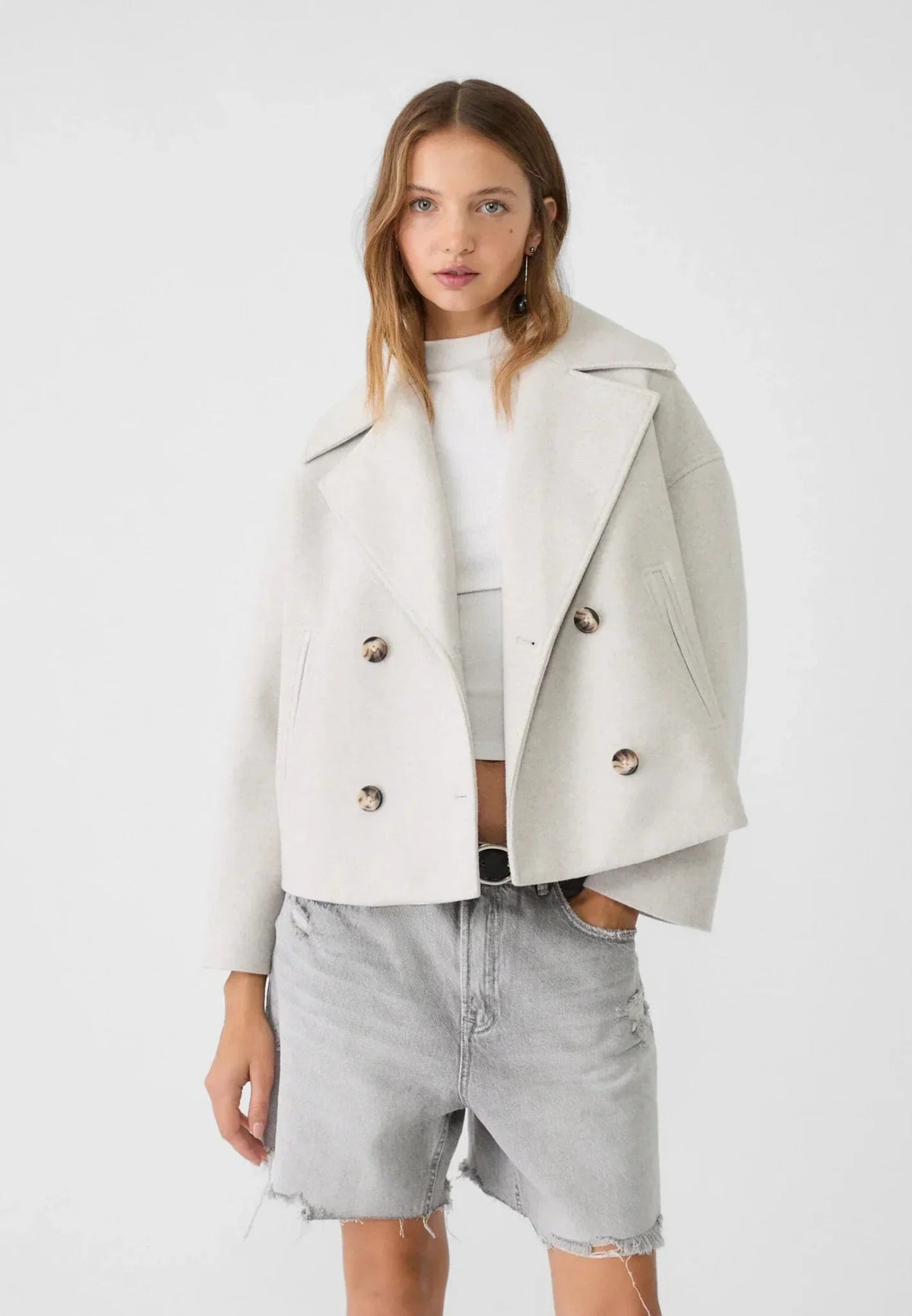 Kurtka Damska | Dwurzędowe zapięcie i skrócony krój - Arkadya Outlet - Jackets