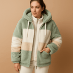 Kurtka Damska | Dzianinowy Krój Oversize z Bocznymi Kieszeniami - Arkadya Outlet - Jackets