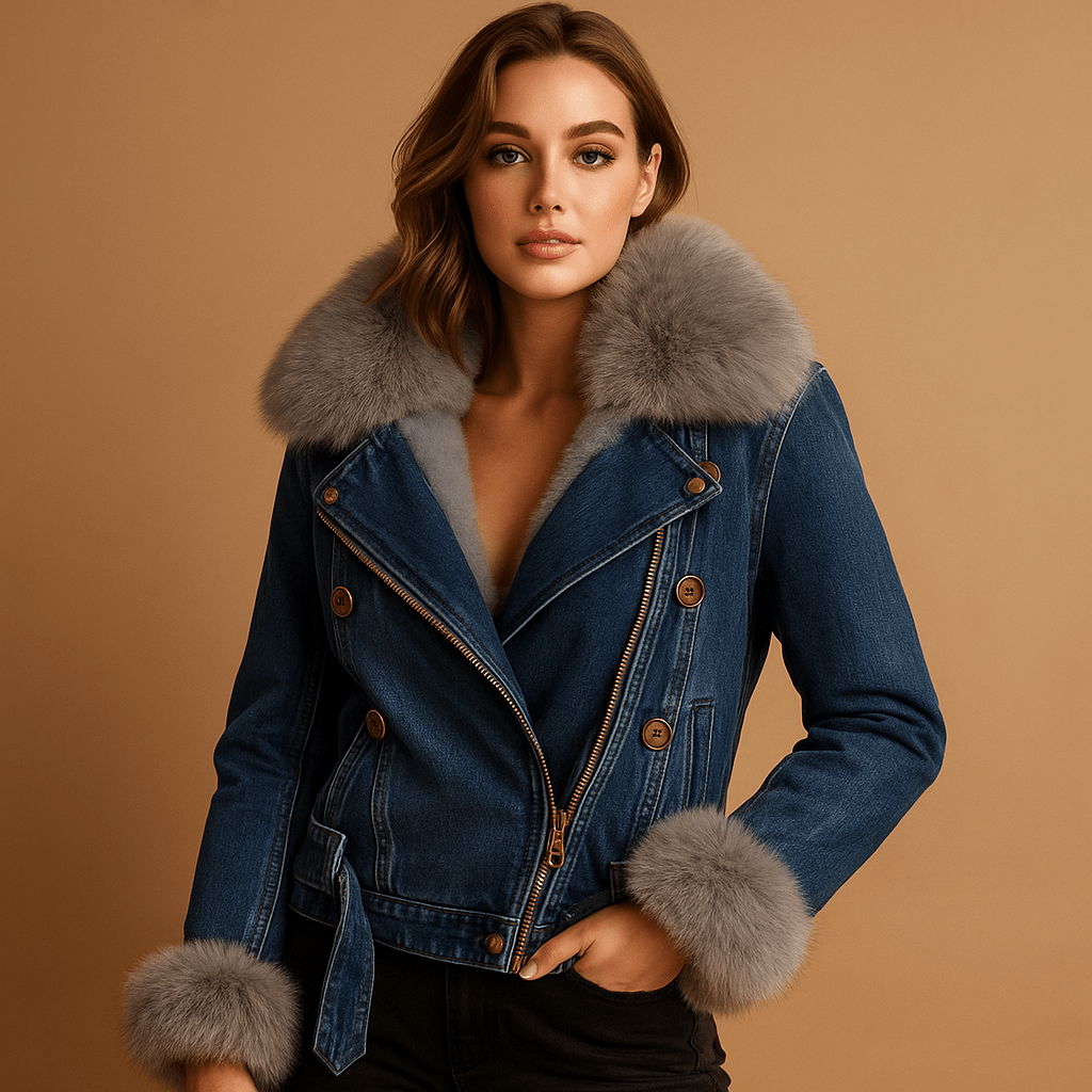 Kurtka Damska | Krótki Krój z Dopasowaną Sylwetką na Zimę - Arkadya Outlet - Jackets