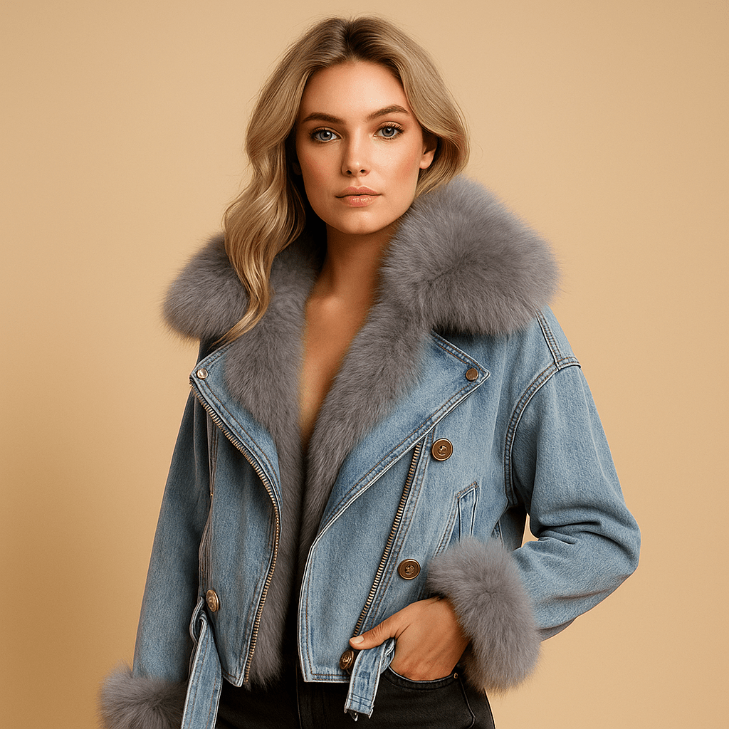 Kurtka Damska | Krótki Krój z Dopasowaną Sylwetką na Zimę - Arkadya Outlet - Jackets