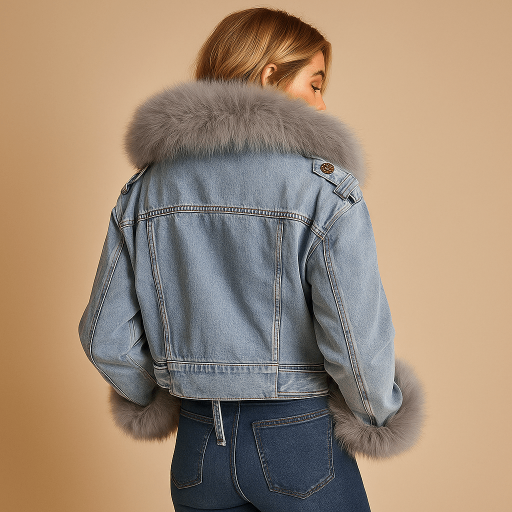Kurtka Damska | Krótki Krój z Dopasowaną Sylwetką na Zimę - Arkadya Outlet - Jackets