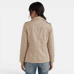 Kurtka Damska | Luźny krój z zamkiem i kieszeniami naszywanymi - Arkadya Outlet - Jackets