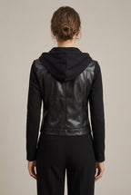 Kurtka Damska Motocyklowa | Kaptur i asymetryczne zamknięcie z przodu - Arkadya Outlet - Jackets