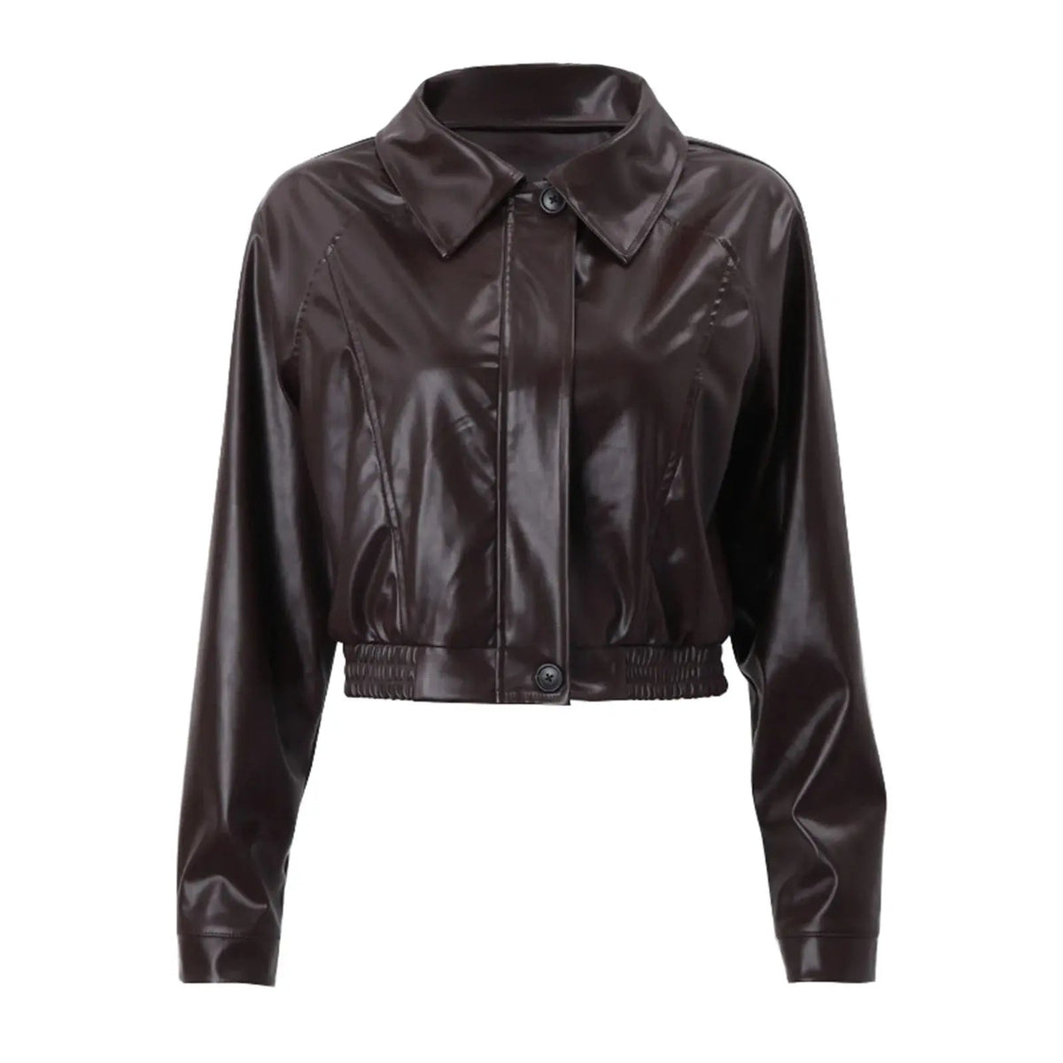Kurtka damska oversize z zamkiem i kołnierzem - Arkadya Outlet - Women Jacket