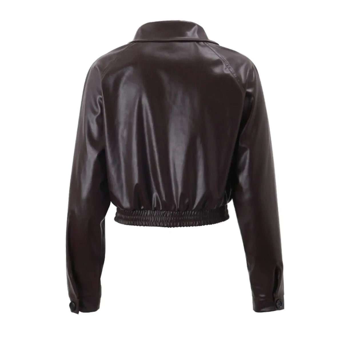Kurtka damska oversize z zamkiem i kołnierzem - Arkadya Outlet - Women Jacket