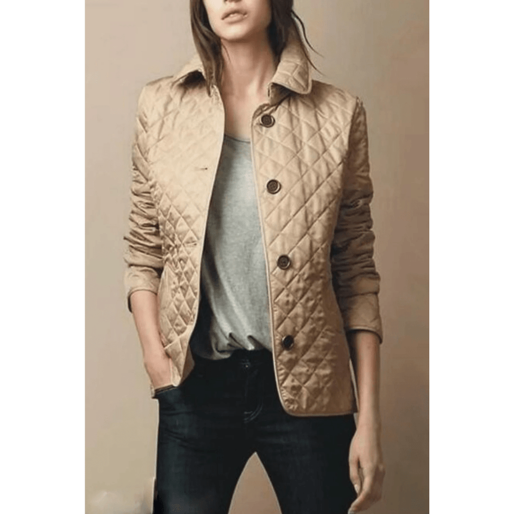 Kurtka Damska | Pikowana konstrukcja o dopasowanym kroju - Arkadya Outlet - Jackets