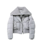 Kurtka Damska Pikowana | Luźny Krój z Wysokim Kołnierzem - Arkadya Outlet - Jackets