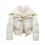 Kurtka Damska Pikowana | Luźny Krój z Wysokim Kołnierzem - Arkadya Outlet - Jackets