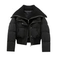 Kurtka Damska Pikowana | Luźny Krój z Wysokim Kołnierzem - Arkadya Outlet - Jackets