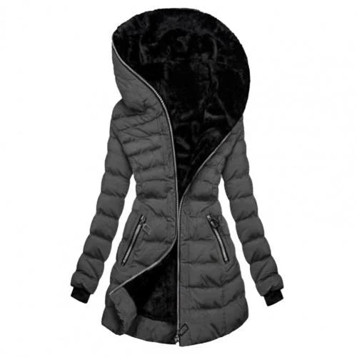 Kurtka Damska | Pikowana z Kapturem i Ciepłą Podszewką - Arkadya Outlet - Jackets