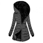 Kurtka Damska | Pikowana z Kapturem i Ciepłą Podszewką - Arkadya Outlet - Jackets