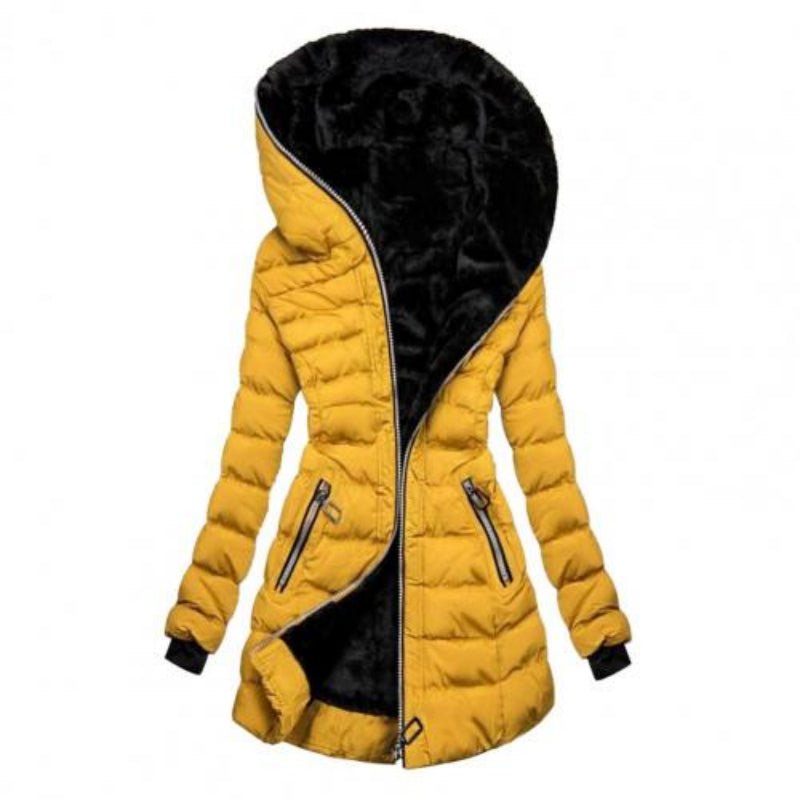 Kurtka Damska | Pikowana z Kapturem i Ciepłą Podszewką - Arkadya Outlet - Jackets