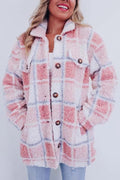 Kurtka Damska Polarowa | Krój Oversize z Guzikami z Przodu - Arkadya Outlet - Jackets