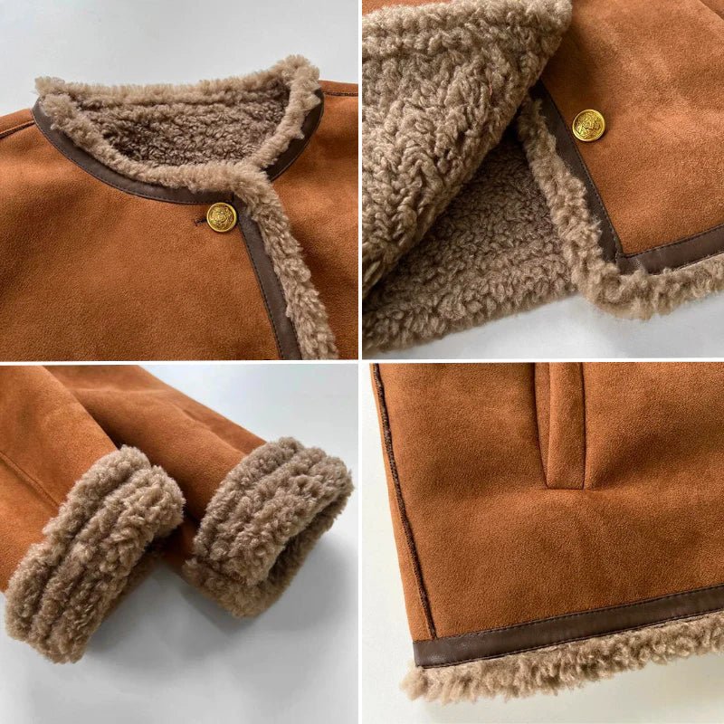 Kurtka Damska | Regularny krój z guzikami i podszewką ze sztucznego - Arkadya Outlet - Jackets