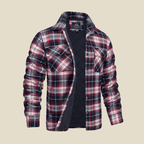 Kurtka Koszulowa Męska | Pikowana Podszewka i Kołnierz z Guzikami - Arkadya Outlet - Jackets
