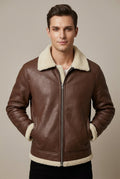 Kurtka Męska Aviator | Regularny krój z regulowanym paskiem - Arkadya Outlet - Jackets