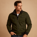Kurtka Męska Bomber | Wysoki Kołnierz i Kieszenie na Zamek - Arkadya Outlet - Jackets