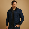Kurtka Męska Bomber | Wysoki Kołnierz i Kieszenie na Zamek - Arkadya Outlet - Jackets