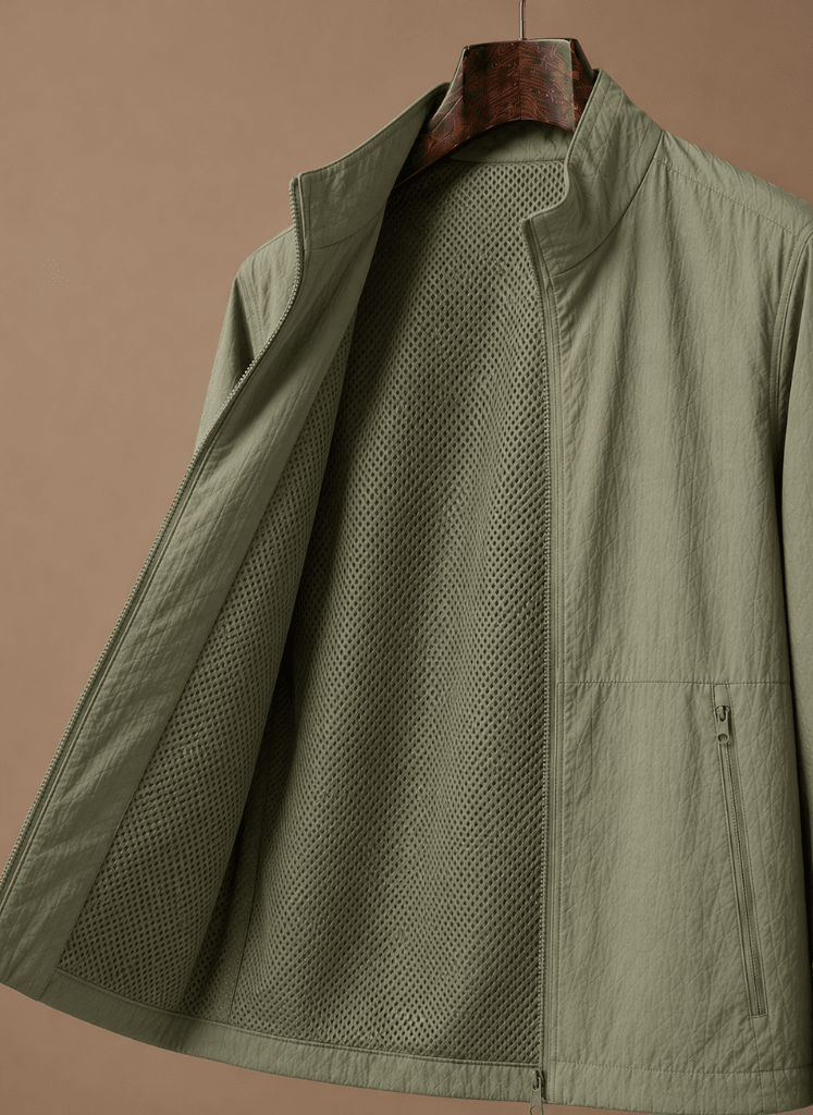 Kurtka Męska Bomberka | Regularny krój z zamkiem i siatkową podszewką - Arkadya Outlet - Jackets