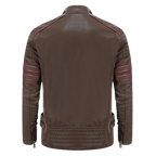 Kurtka męska dopasowany krój stójka kieszenie na zamek paski - Arkadya Outlet - Men Jacket