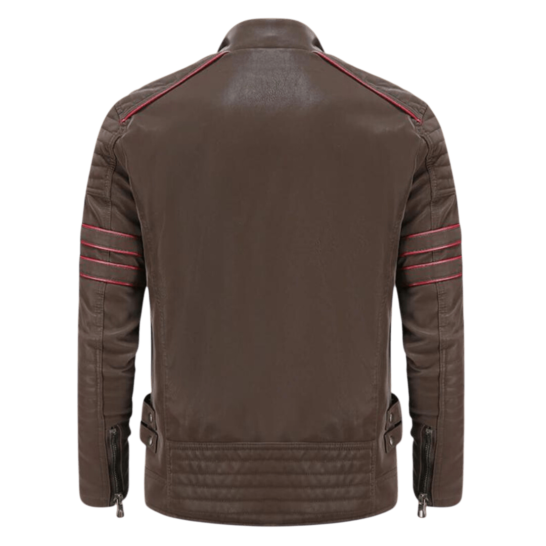Kurtka męska dopasowany krój stójka kieszenie na zamek paski - Arkadya Outlet - Men Jacket
