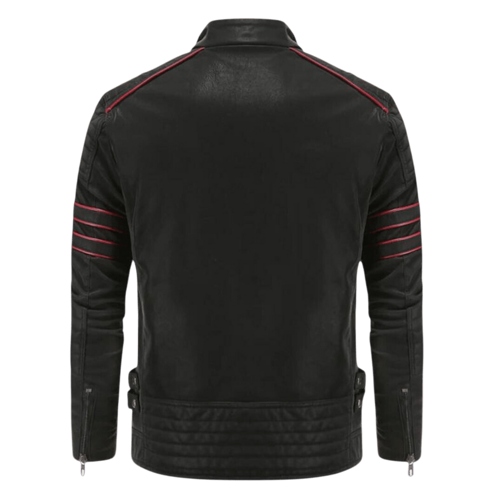 Kurtka męska dopasowany krój stójka kieszenie na zamek paski - Arkadya Outlet - Men Jacket