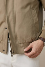 Kurtka Męska | Dopasowany krój z zamkiem błyskawicznym i kołnierzem - Arkadya Outlet - Jackets