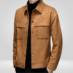 Kurtka Męska | Dopasowany Krój z Zatrzaskami i Kieszeniami - Arkadya Outlet - Jackets