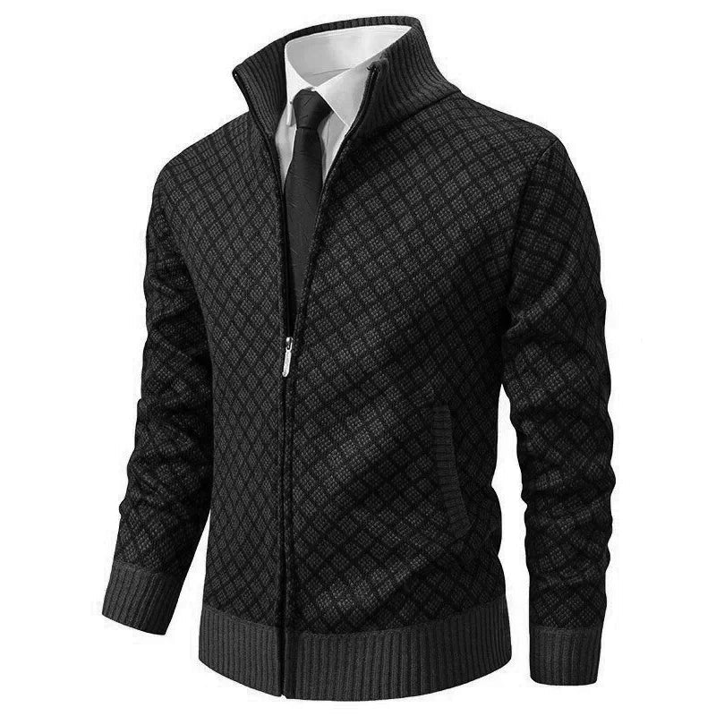 Kurtka Męska Klasyczny Luźny Krój Strukturalna Warstwowa Konstrukcja - Arkadya Outlet - Men Jacket
