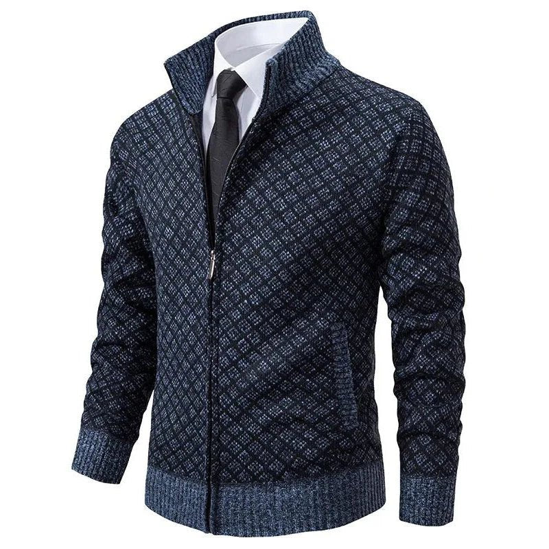 Kurtka Męska Klasyczny Luźny Krój Strukturalna Warstwowa Konstrukcja - Arkadya Outlet - Men Jacket