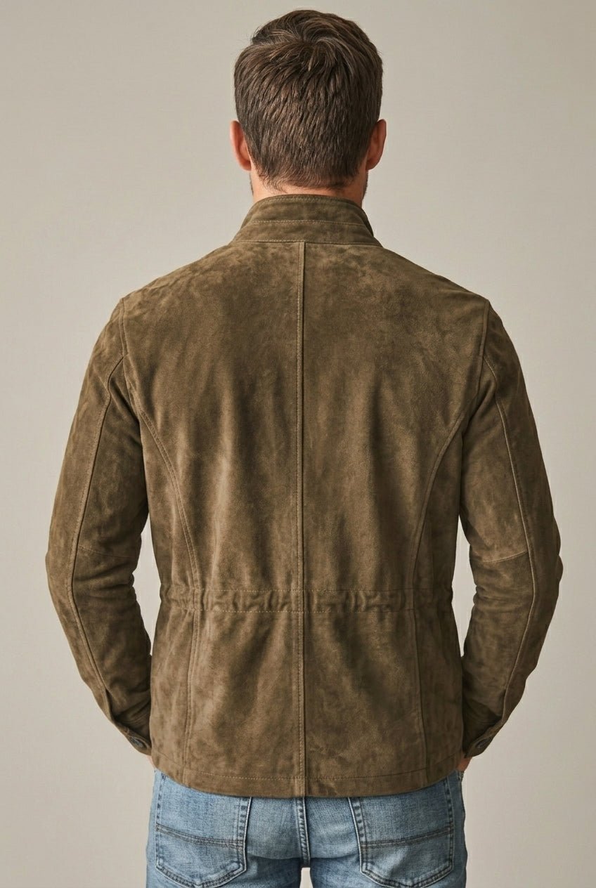 Kurtka Męska | Krój dopasowany ze stójką i guzikami z przodu - Arkadya Outlet - Jackets