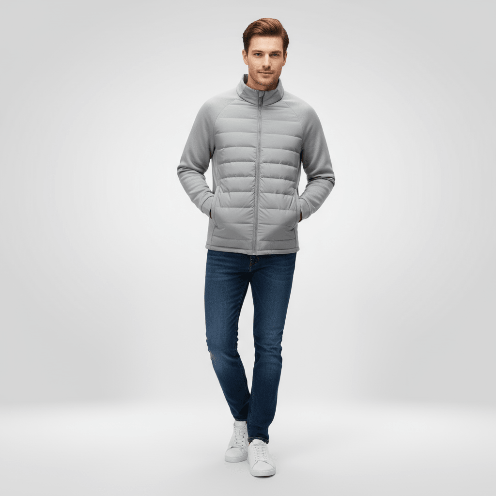 Kurtka Męska | Krój regularny z kapturem na zimę outdoor - Arkadya Outlet - Jackets