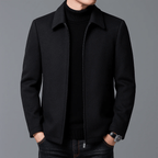Kurtka Męska | Krój slim z zamkiem i kołnierzem rozłożonym - Arkadya Outlet - Jackets