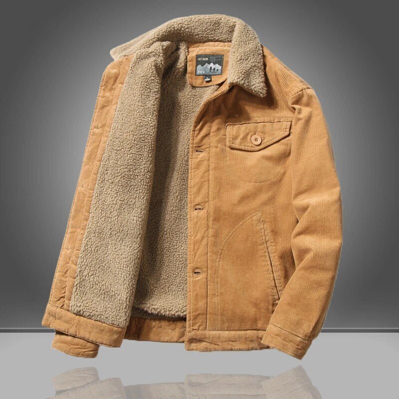 Kurtka Męska | Krótki krój z zapięciem na guziki na zimę - Arkadya Outlet - Jackets