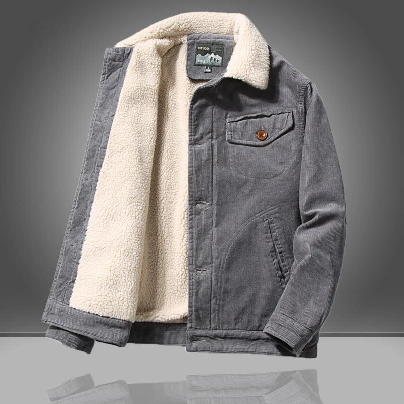 Kurtka Męska | Krótki krój z zapięciem na guziki na zimę - Arkadya Outlet - Jackets