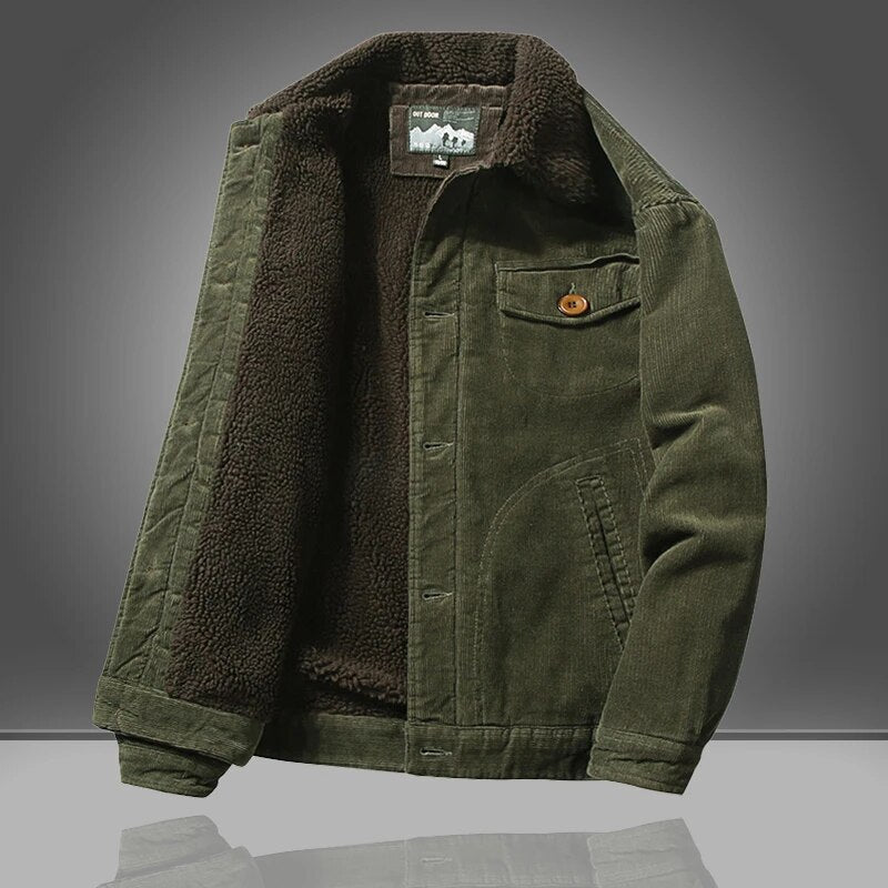 Kurtka Męska | Krótki krój z zapięciem na guziki na zimę - Arkadya Outlet - Jackets