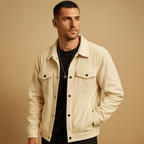 Kurtka Męska | Luźny Krój z Pełnym Zamkiem na Całej Długości - Arkadya Outlet - Jackets