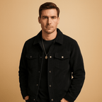 Kurtka Męska | Luźny Krój z Pełnym Zamkiem na Całej Długości - Arkadya Outlet - Jackets
