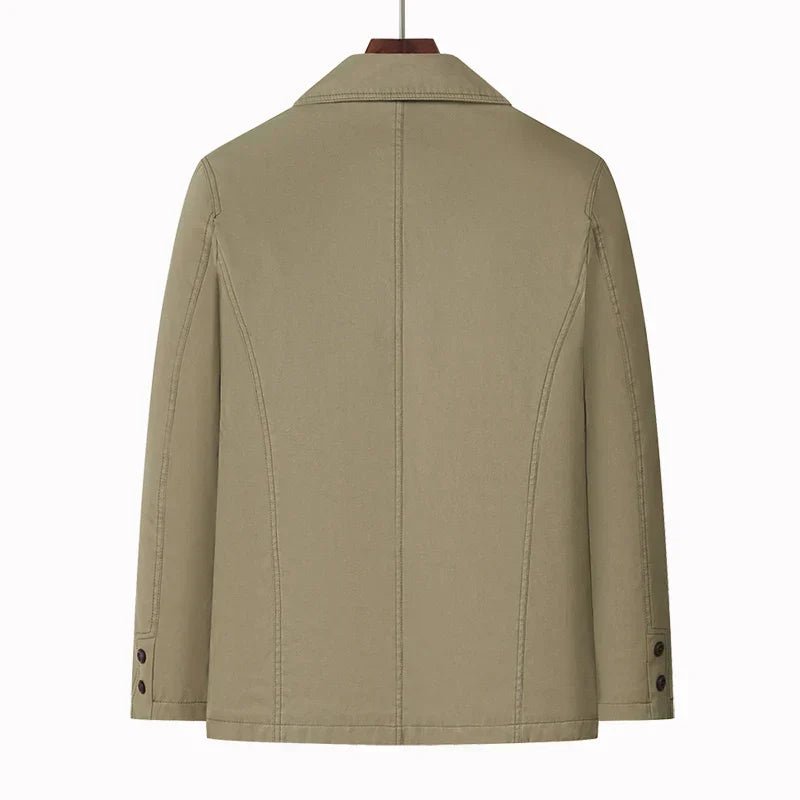 Kurtka Męska | Luźny Krój z Zapięciem na Guziki na Wiosnę - Arkadya Outlet - Jackets