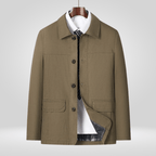 Kurtka Męska | Luźny Krój z Zapięciem na Guziki na Wiosnę - Arkadya Outlet - Jackets