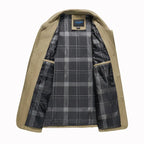 Kurtka Męska | Luźny Krój z Zapięciem na Guziki na Wiosnę - Arkadya Outlet - Jackets