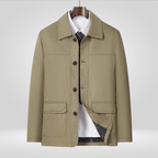 Kurtka Męska | Luźny Krój z Zapięciem na Guziki na Wiosnę - Arkadya Outlet - Jackets