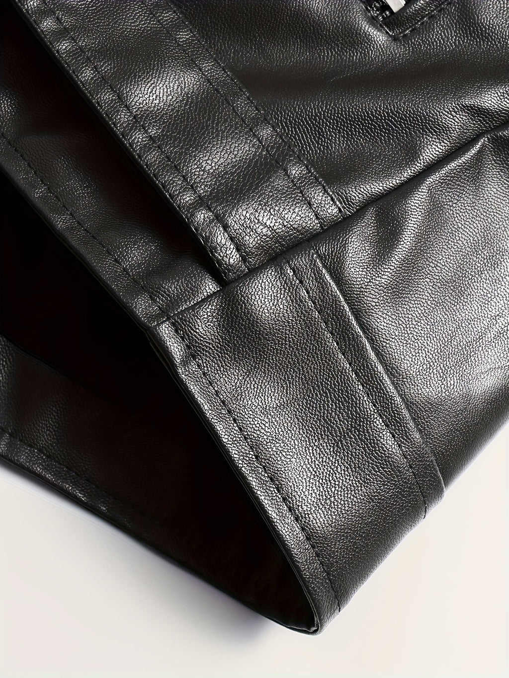 Kurtka Męska Motocyklowa | Asymetryczny zamek i pasek w talii - Arkadya Outlet - Jackets