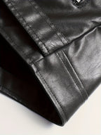 Kurtka Męska Motocyklowa | Asymetryczny zamek i pasek w talii - Arkadya Outlet - Jackets